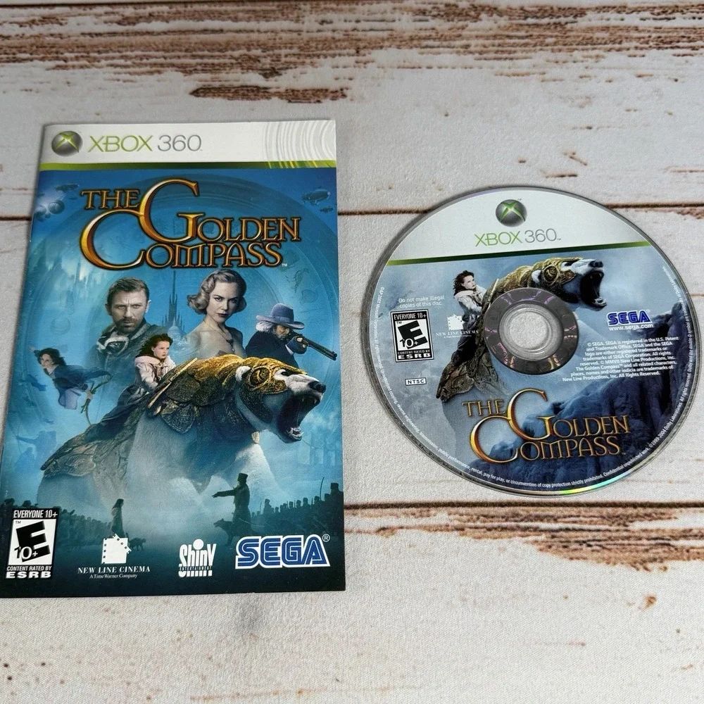 Golden Compass Xbox 360 Disc & Manual Only Resurfaced Used
